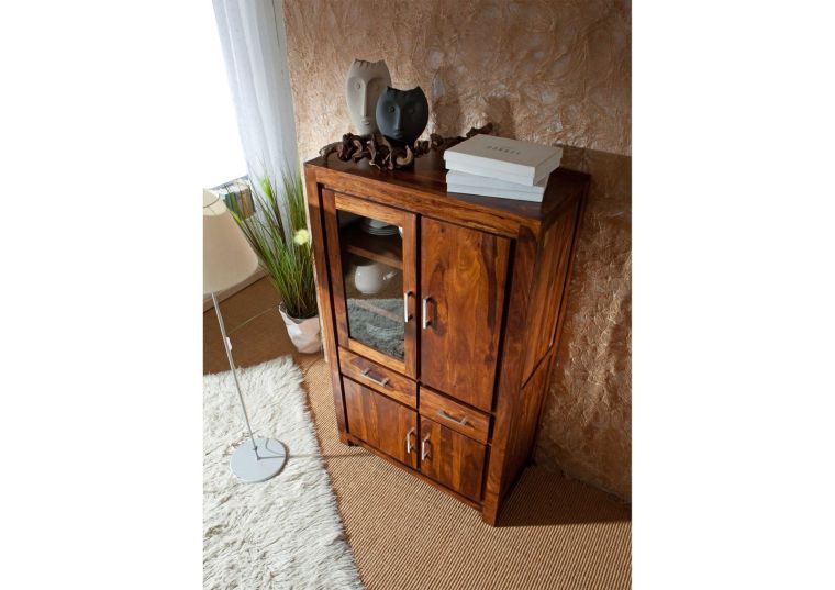 Vitrine 90x45 Palissandre laqué Life honey METRO LIFE 103