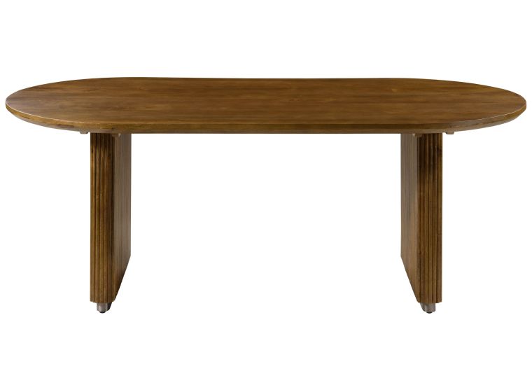 Table à manger en bois de Manguier 180x90x76 marron laqué BARCELONA #227