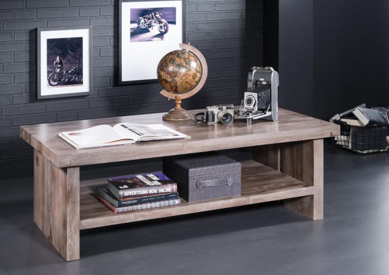 Table basse 130x70 Palissandre laqué Smoked oak SYDNEY #221