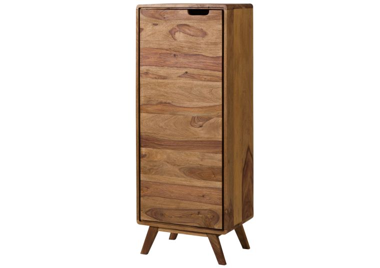 Meuble de salle de bain  50x35x128 en bois de Sheesham naturel sablé MALMÖ 2 #260