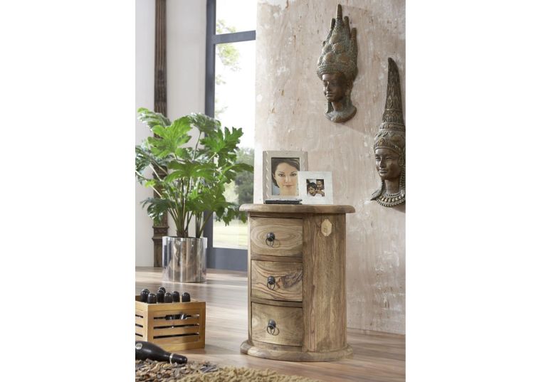 Petite commode 42x42 Palissandre huilé Gris taupe LEEDS #17