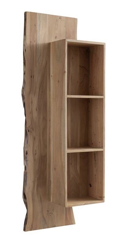 Bibliothèques étagères, meubles et rangements, Bibliothèque murale naturel  EDGE en bois d'acacia