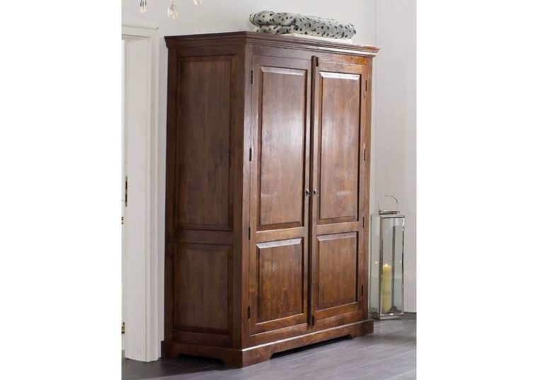 Armoire penderie 140x65 Acacia laqué Nougat OXFORD #436