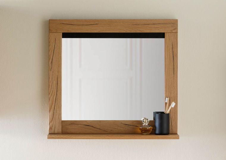 Miroir 70x15x63 en bois de chêne lombard huilé naturel MONTREUX #55