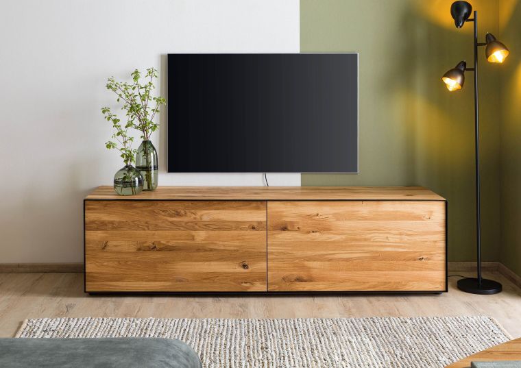 Meuble TV  200x53x52  en bois de Chênenaturel huilé STARNBERG #10