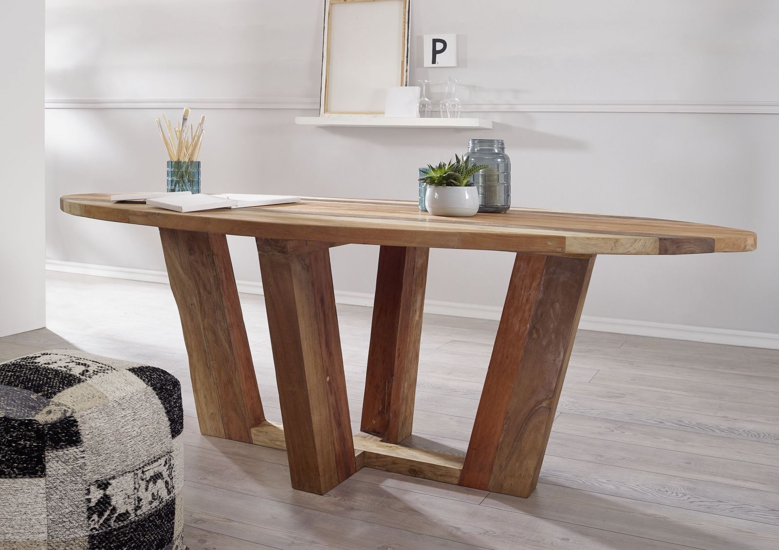 Table salle à manger CHÂLET en bois massif brut – Atelier Vintëkk